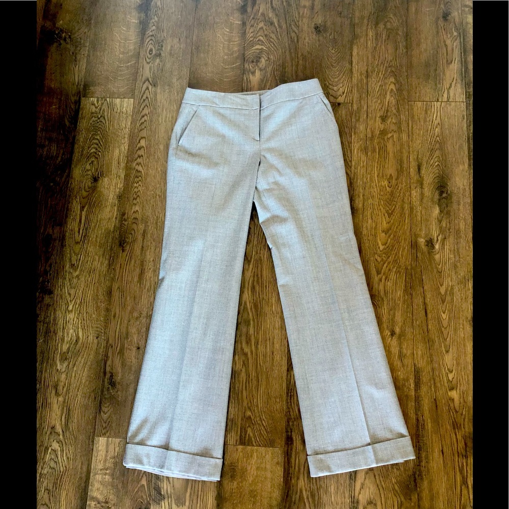J CREW “Favorite Fit” light gray trousers